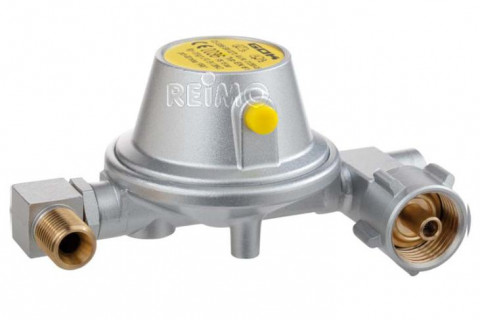 Compact 90° gas reducer