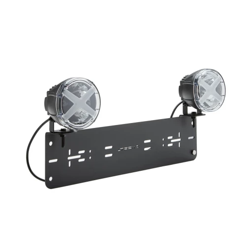 Комплект: Держатель номерного знака + 2x LED X-Type 5 дюймов AMBER фары + Комплект проводки + Заглушки | Сертифицировано ECE