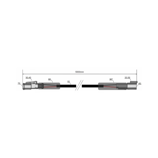 Удлинитель LED кабеля 5м DT - 35W